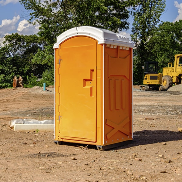 how often are the portable restrooms cleaned and serviced during a rental period in Harman West Virginia